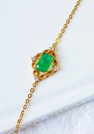 天然祖母绿手链Z905